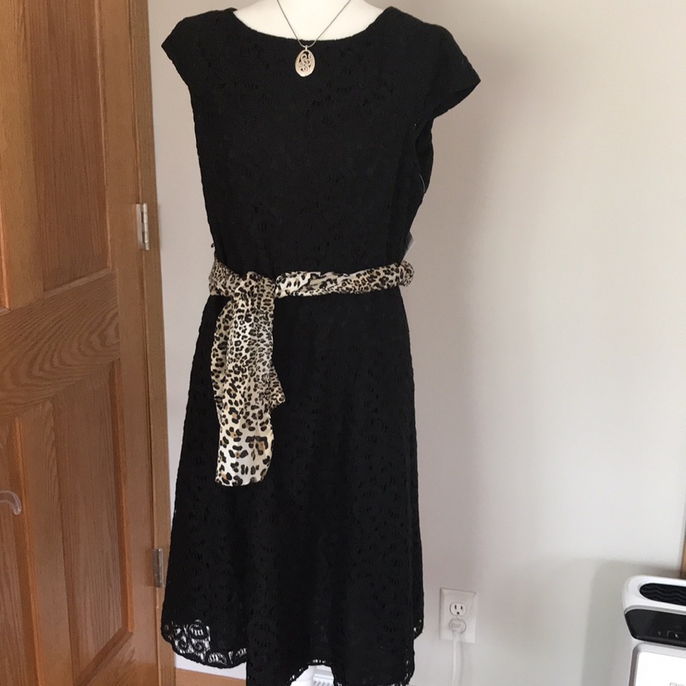 Anne Klein black lace dress